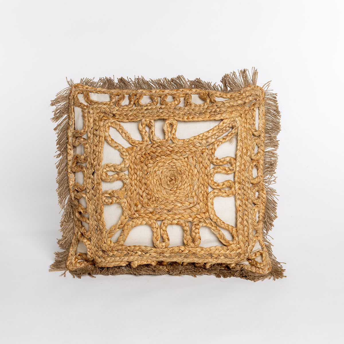 Almofada DELIJUTE bege em algod&atilde;o 45x45cm