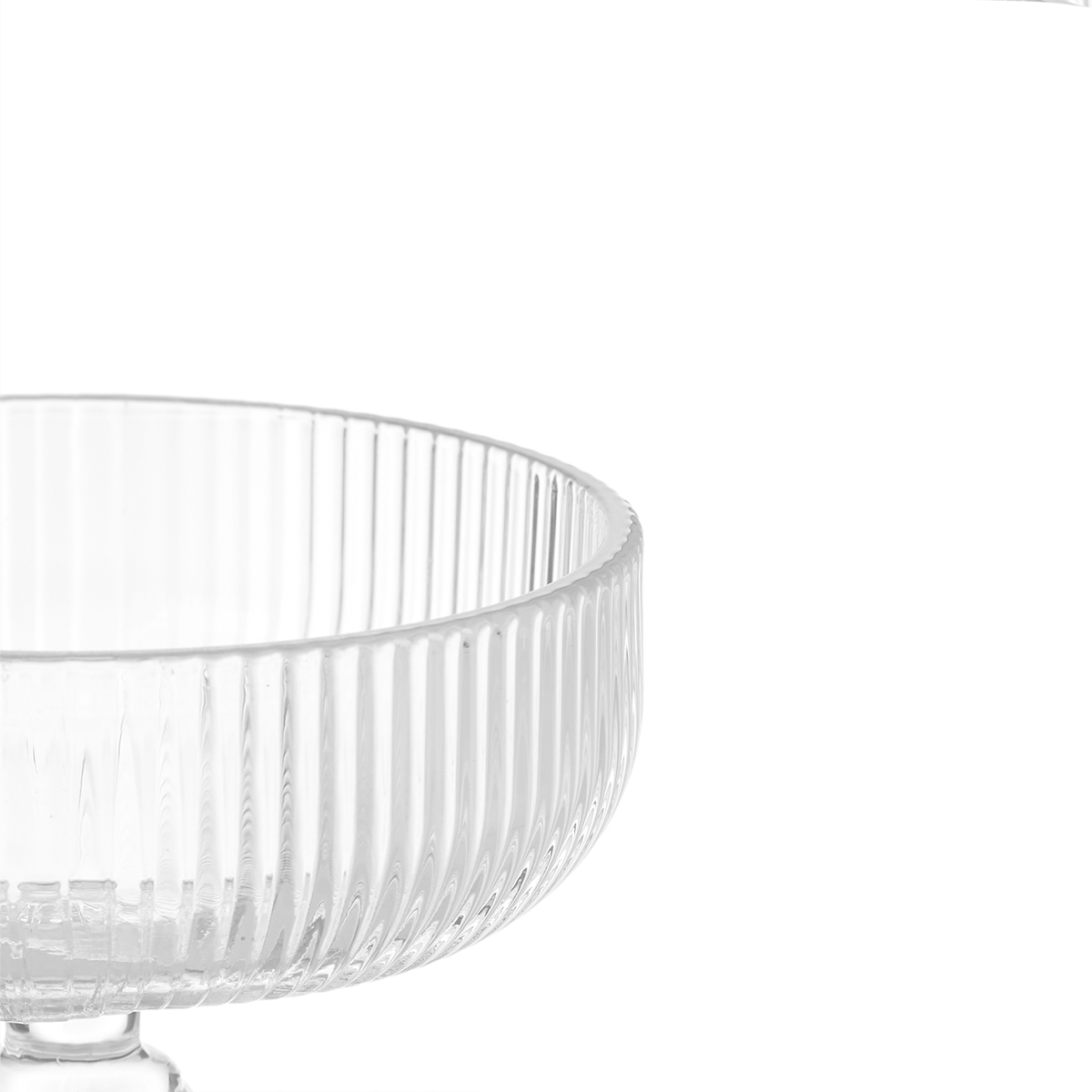 Ta&ccedil;a de gelado riscas transparente em vidro 31cl