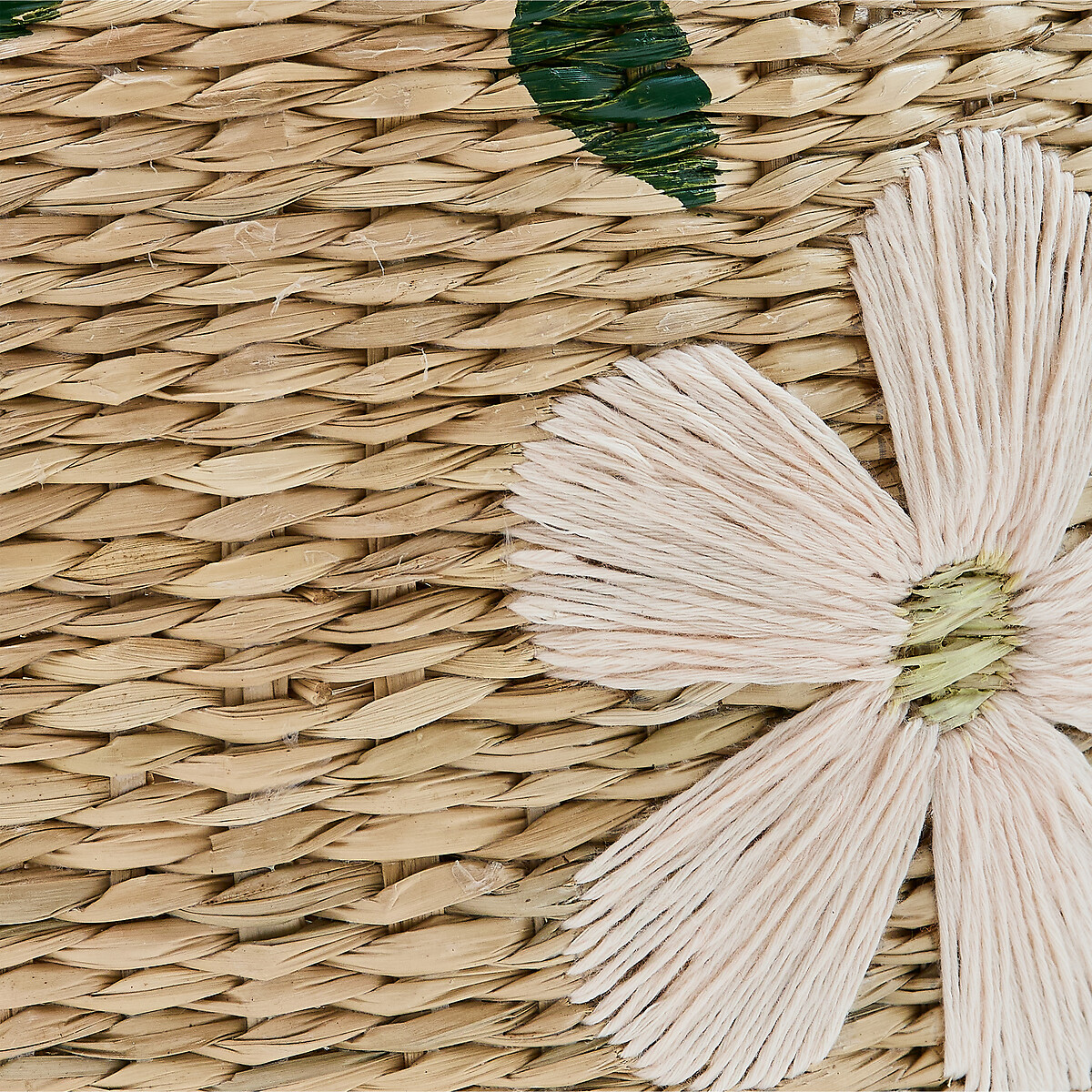 Cesto SAUV bordado com flores 30cm