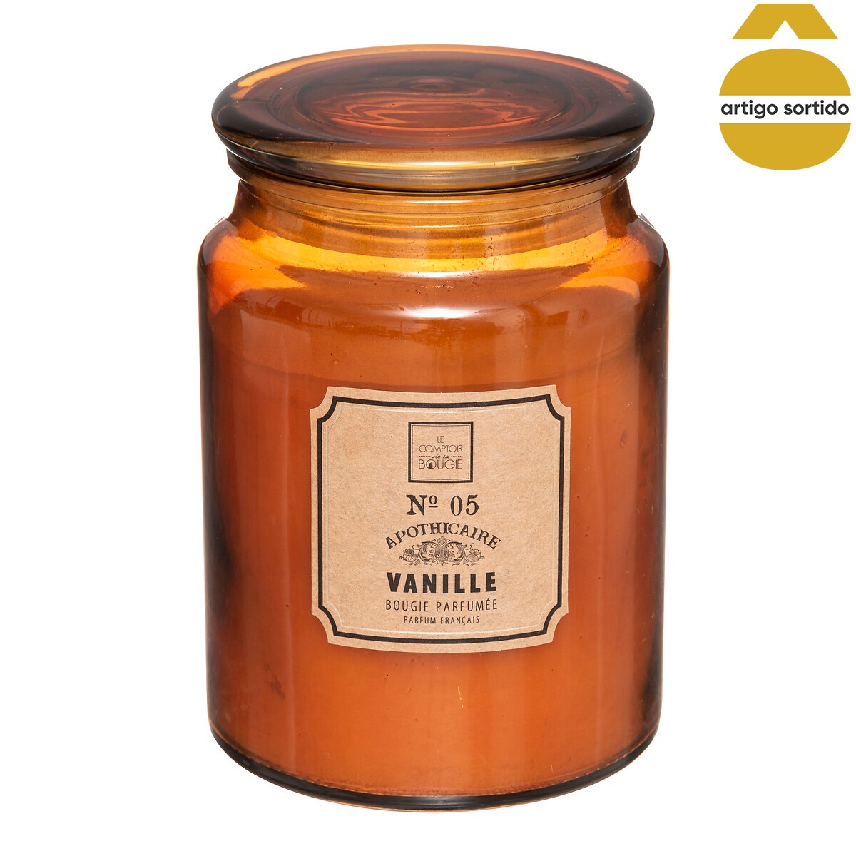 Vela perfumada com frasco de vidro 510g