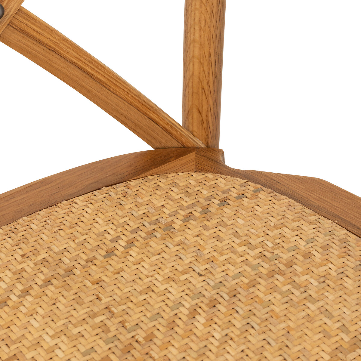 Banco de bar ISAK beje em madeira carvalho 110cm