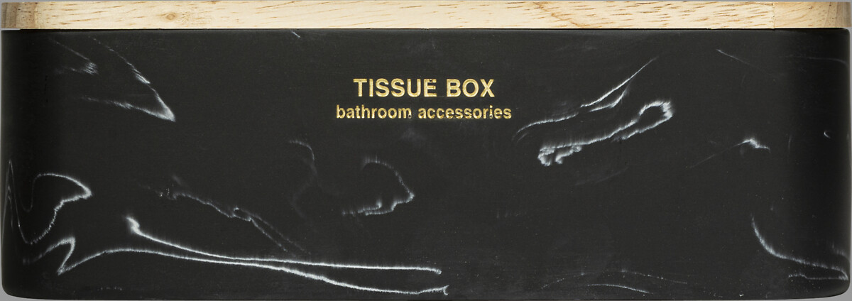 Porta len&ccedil;os LEA preto efeito m&aacute;rmore