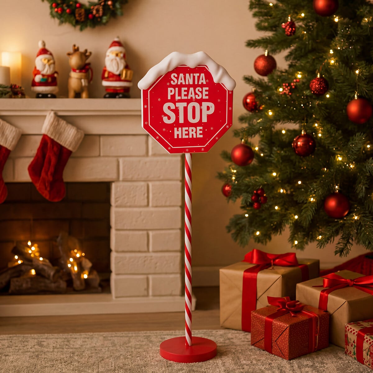 Figura decorativa de placa com 102cm