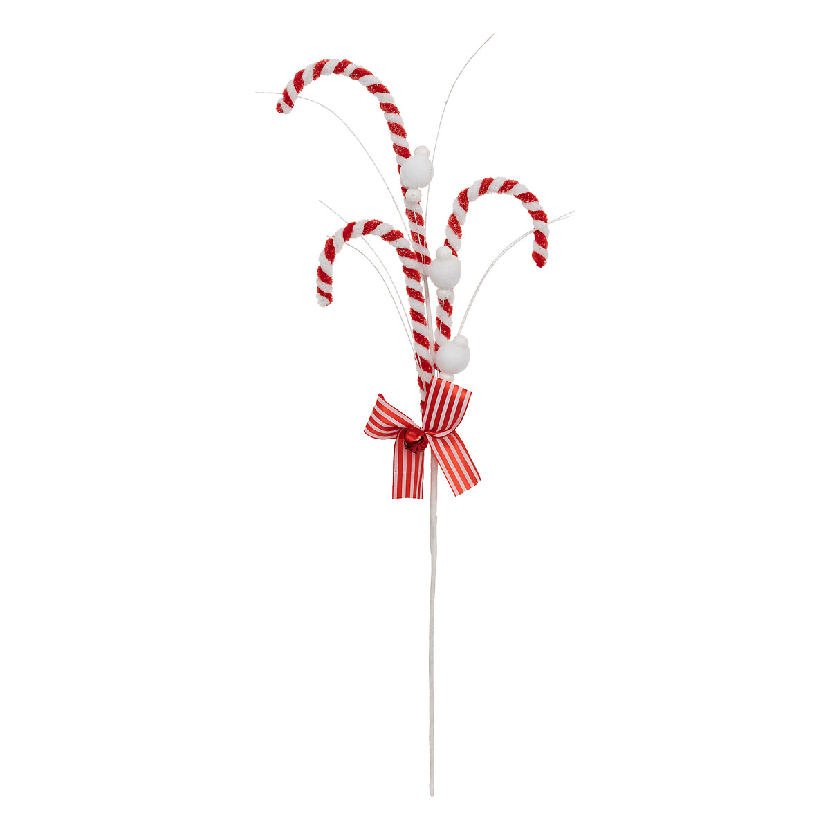 Haste com 3 bengalas vermelho e branco 74cm