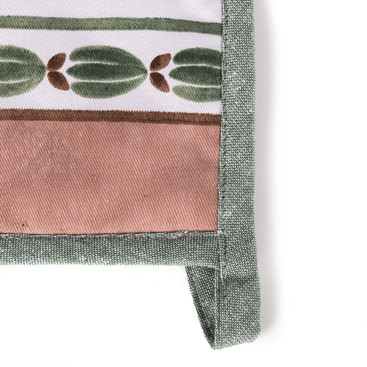 Conjunto de luvas e pega de cozinha verde