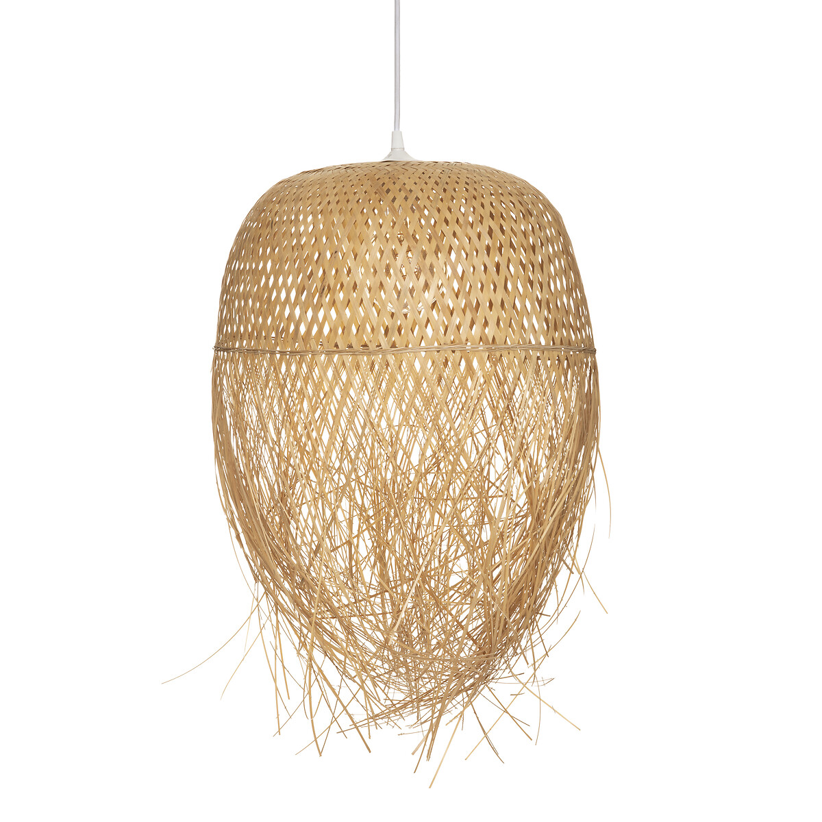 Candeeiro de teto ELIS bege em bambu 40cm
