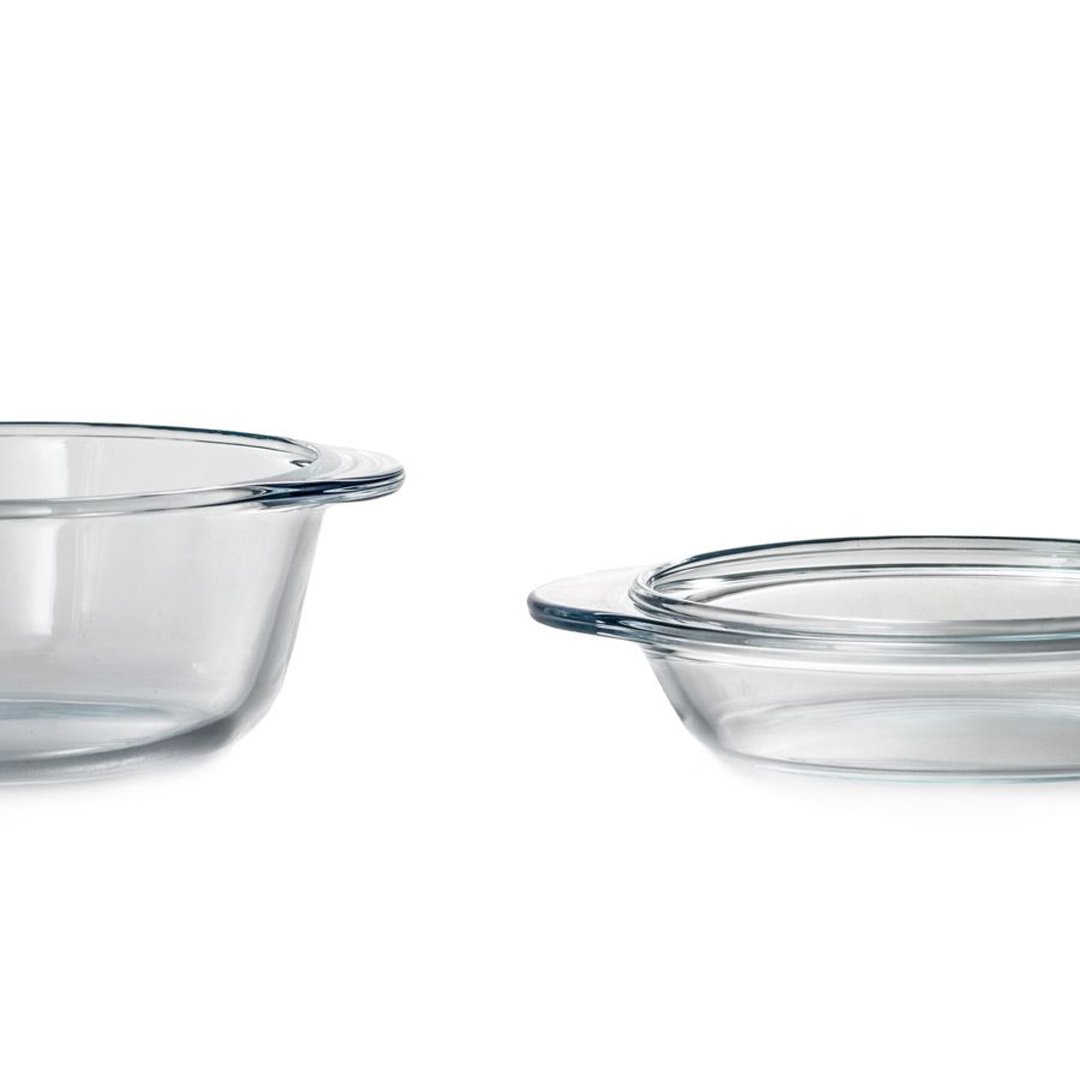 Caçarola de vidro com tampa