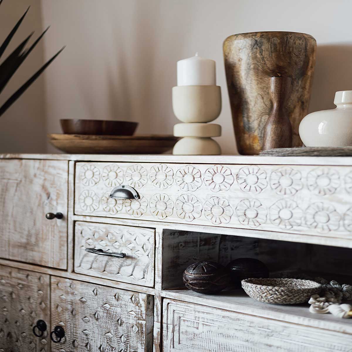 Conjunto de 3 velas votivas MANY brancas 7,5cm