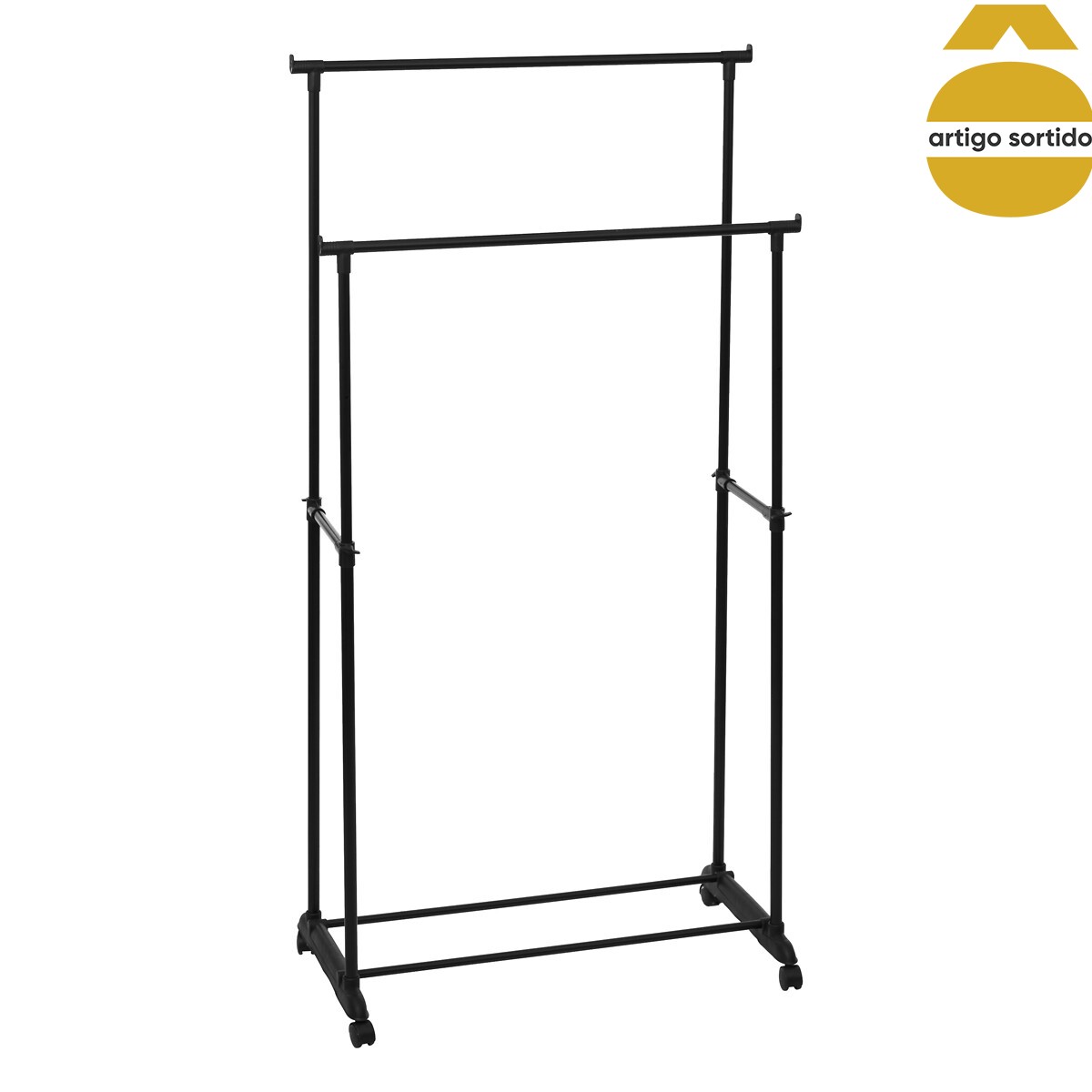 Cavalete de dupla barra regulável 160cm,  Cavalete de dupla barra regulável 160cm