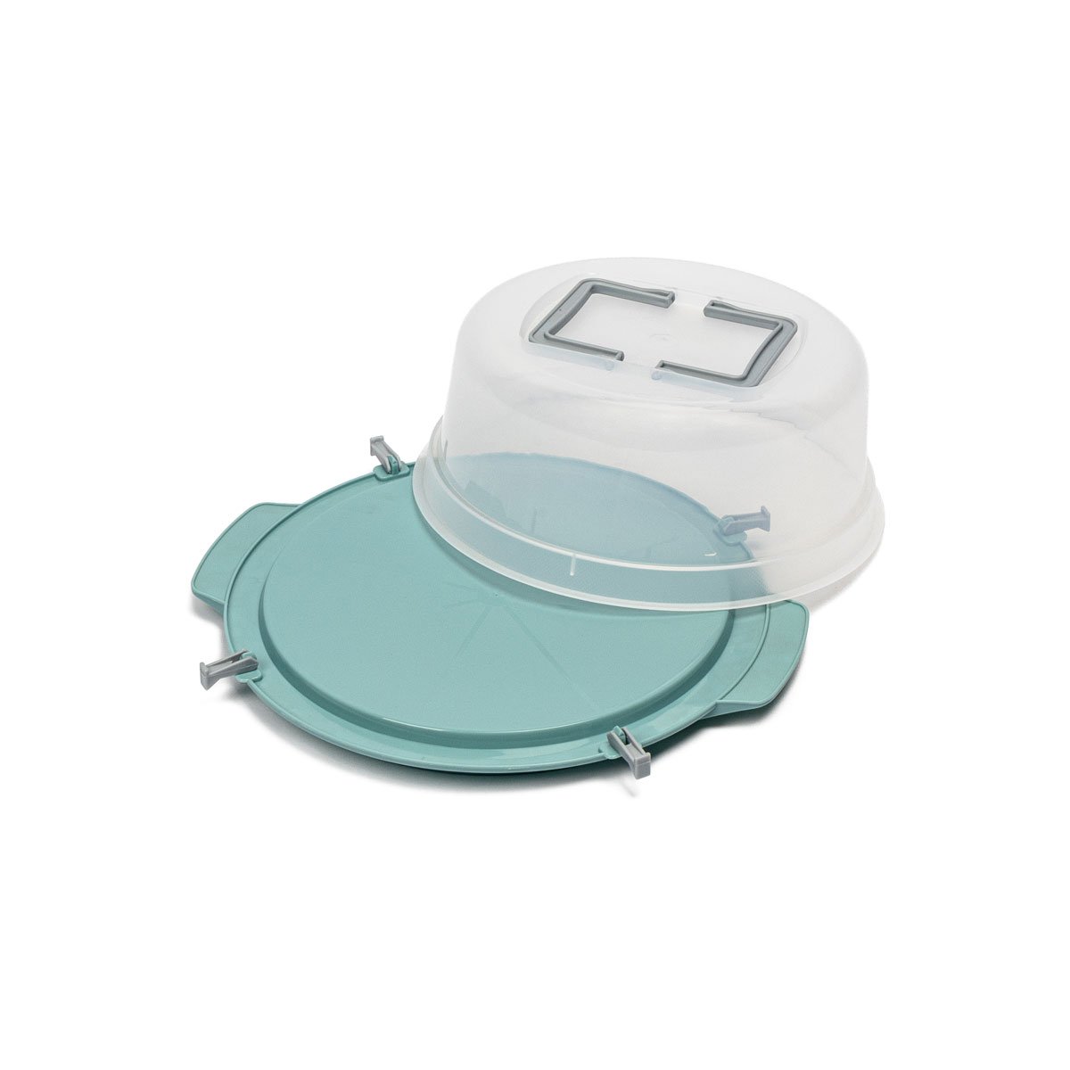 Boleira azul com tampa para transporte 36cm