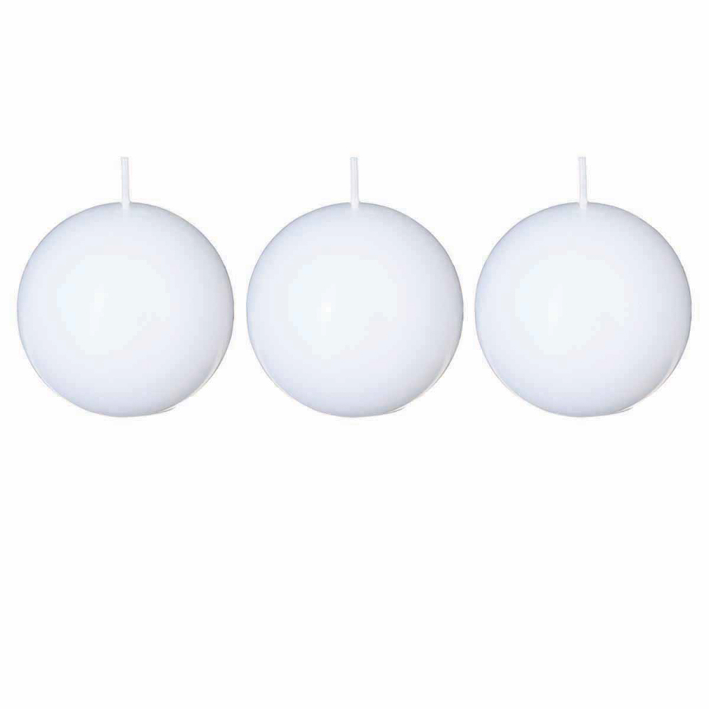 Conjunto de 3 velas bola  barncas