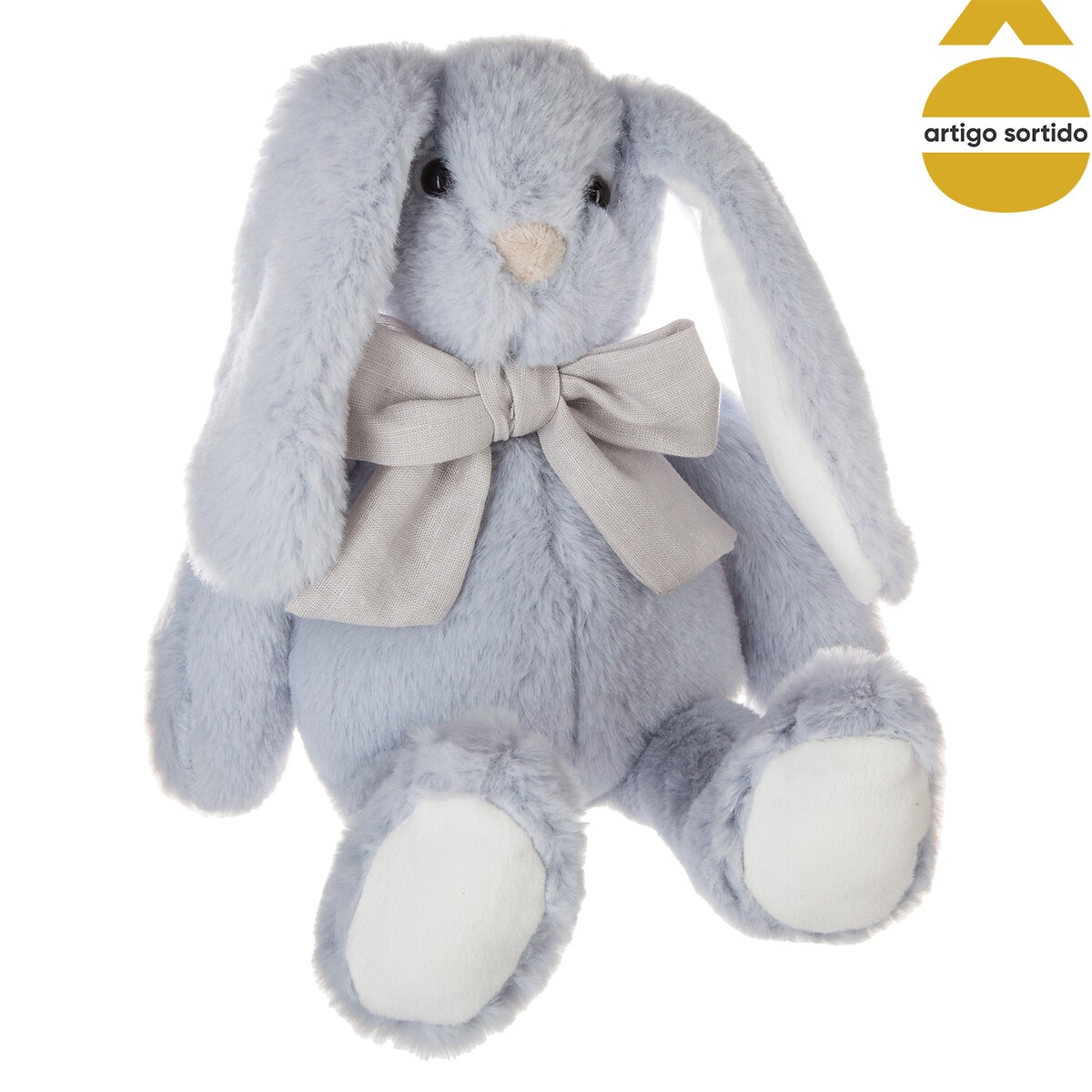 Peluche coelho com la&ccedil;o 30cm