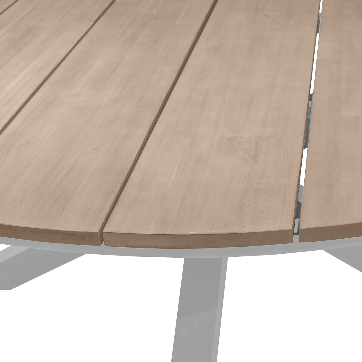 Mesa ORIENGO redonda branca em madeira ac&aacute;cia 160cm