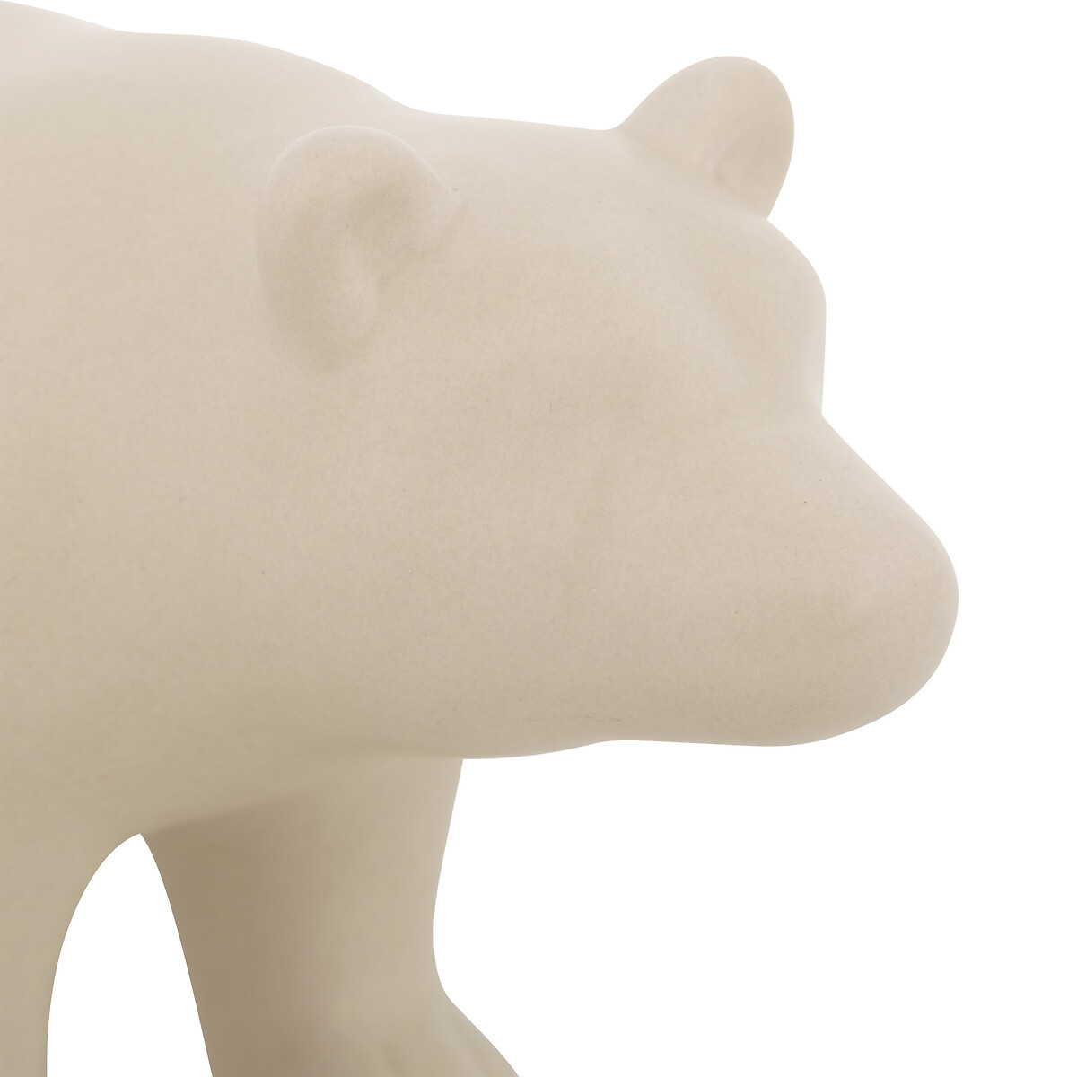 Est&aacute;tua de urso INU bege em cer&acirc;mica