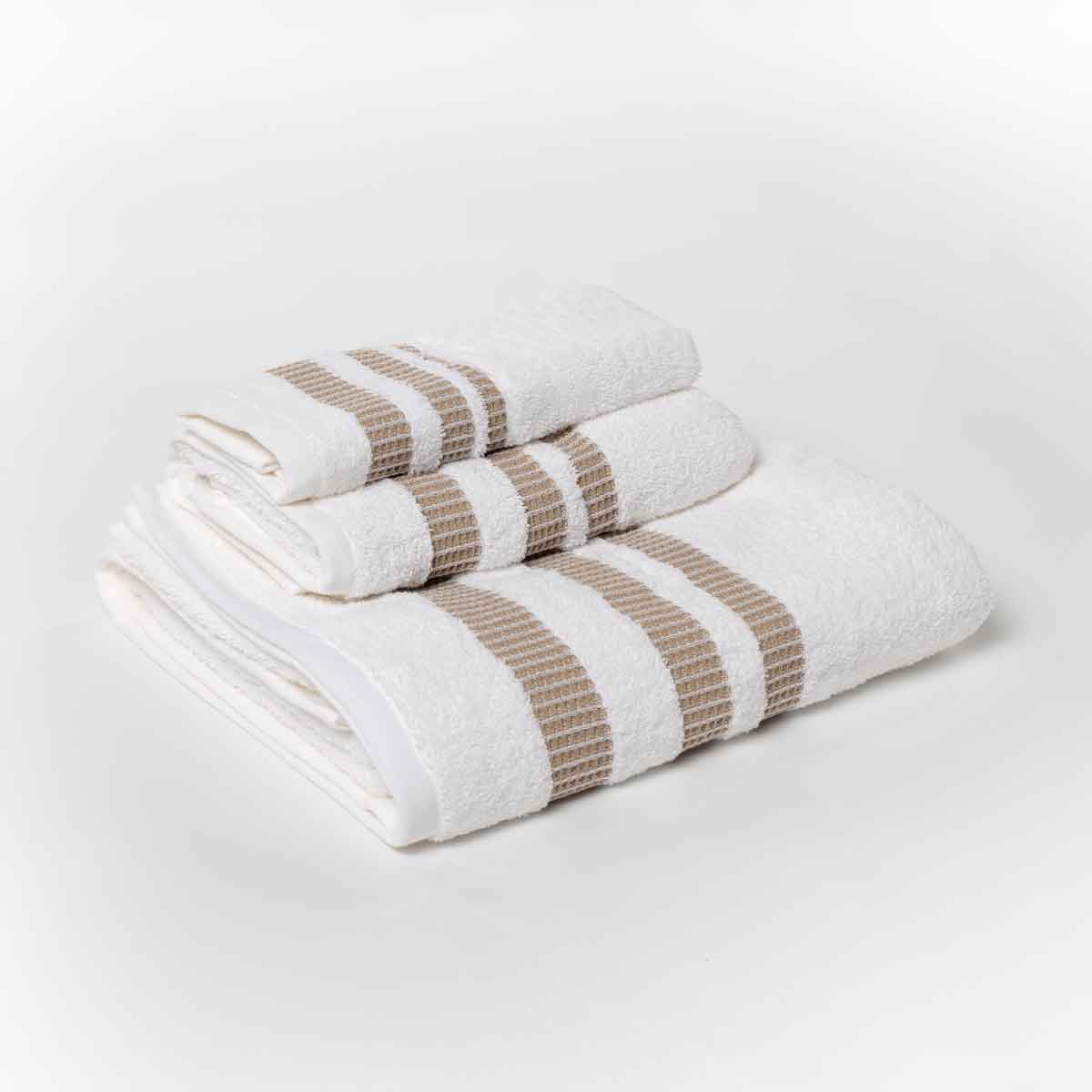 Conjunto de 3 toalhas de banho CHLO&Eacute; branco
