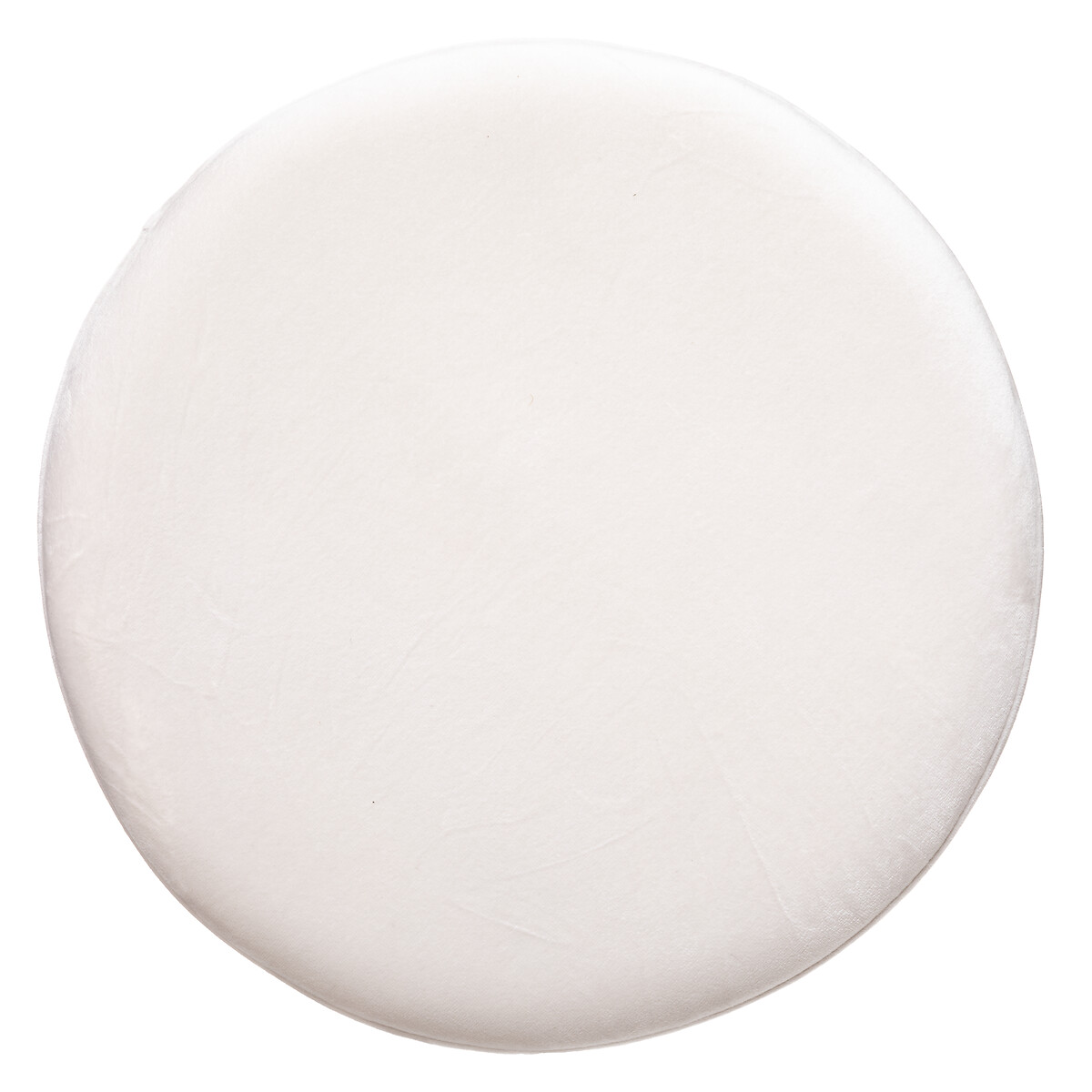 Banqueta BLUSH LIV branca de veludo com pés em metal dourado