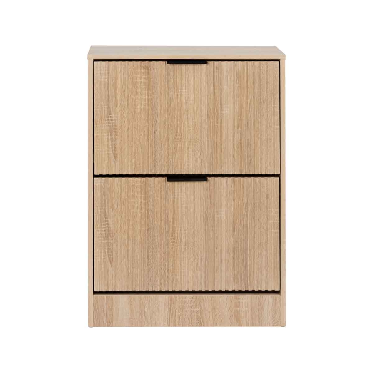 Sapateira com duas gavetas LINE natural