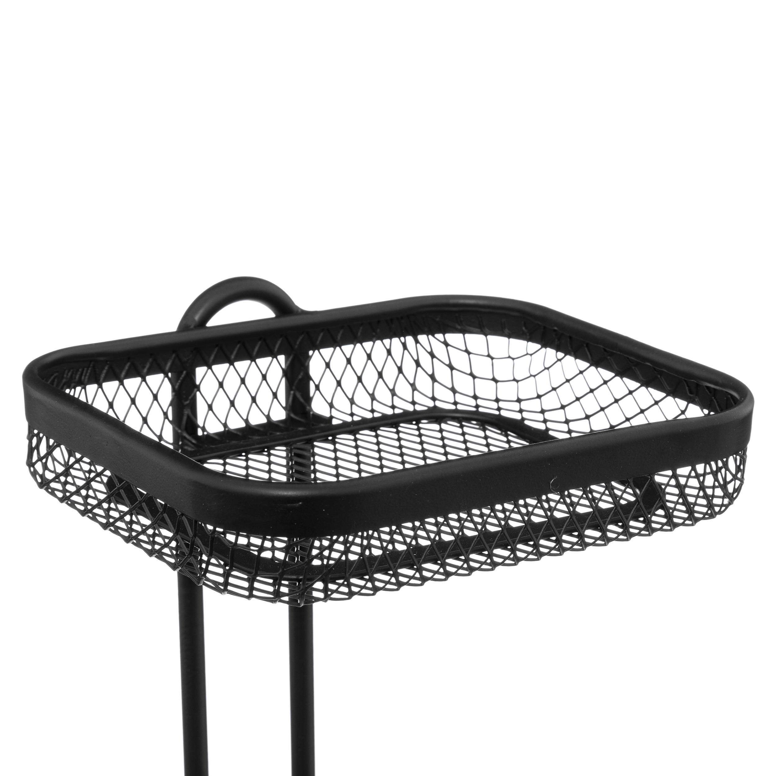 Suporte porta rolos wc preto em metal