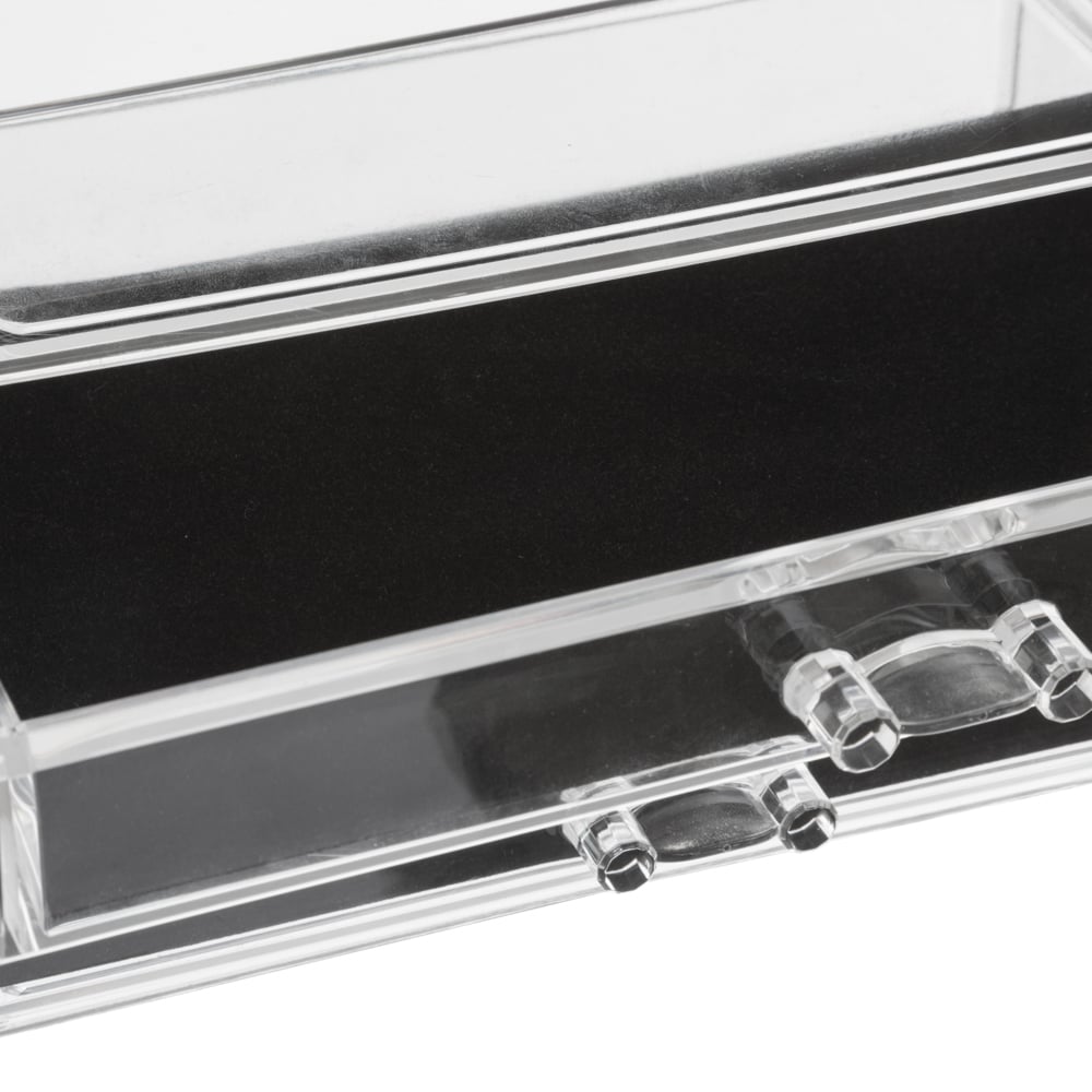 Caixa para bijuteria em acr&iacute;lico com 3 gavetas