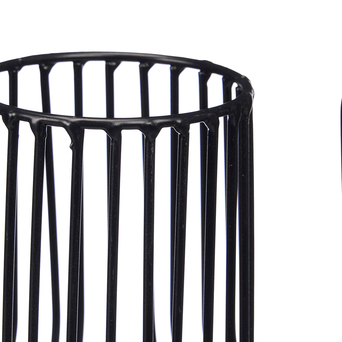 Candeeiro de mesa preto em metal 38cm