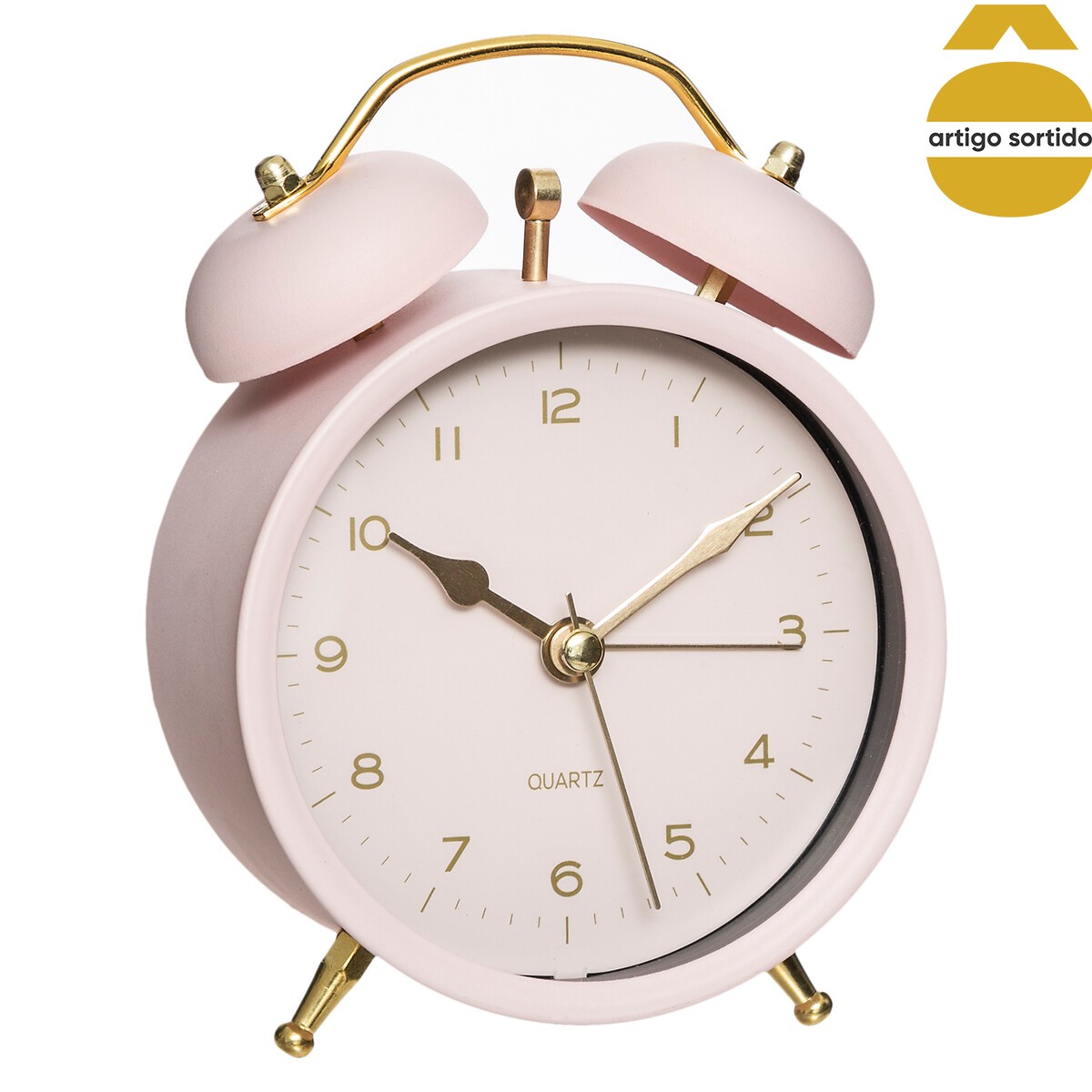 Rel&oacute;gio despertador em metal