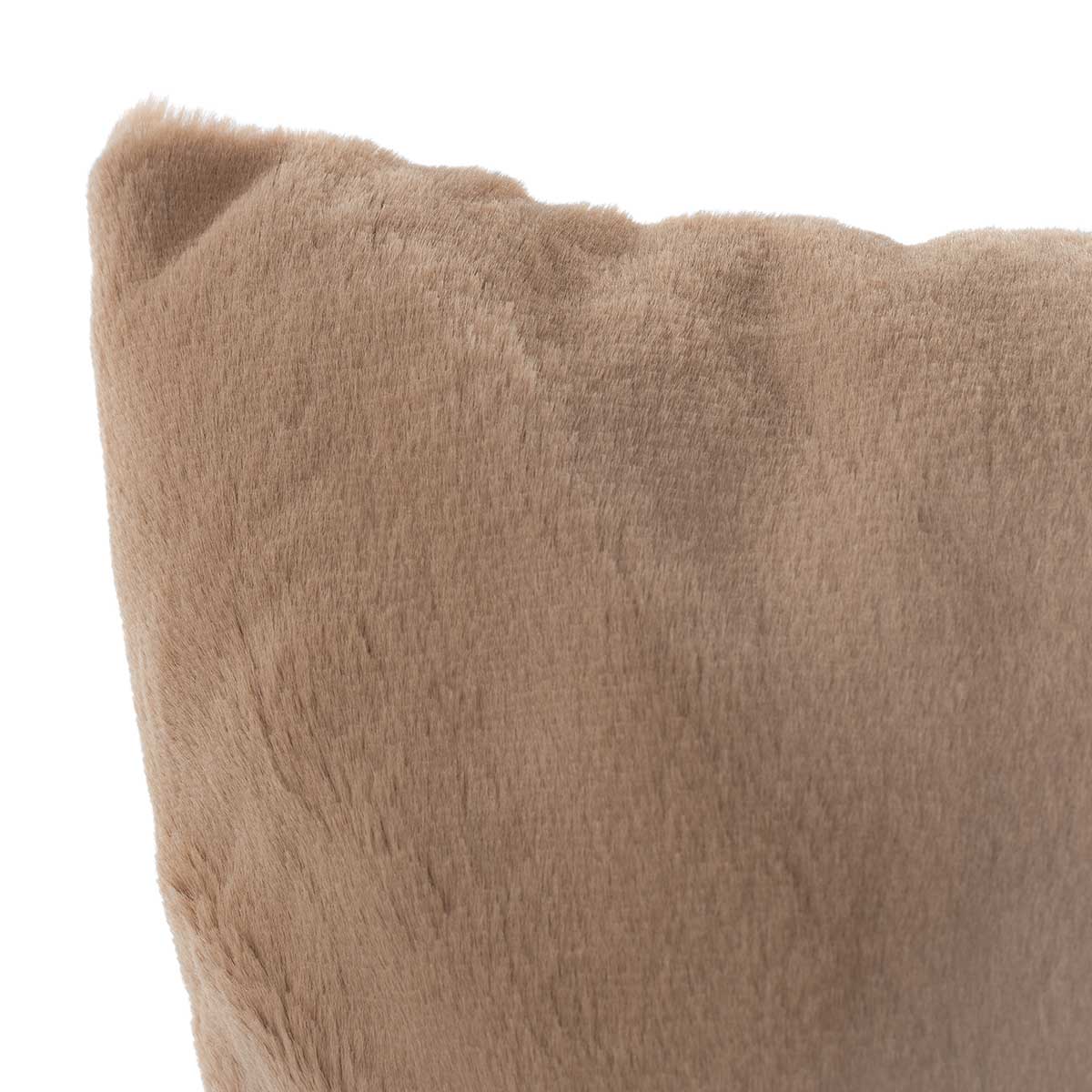 Almofada castanha com pelo 60x60cm