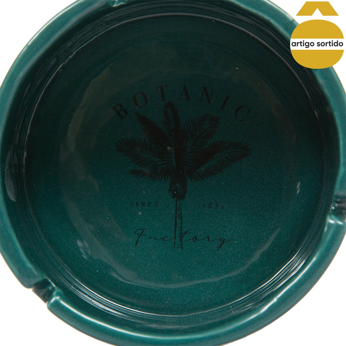 Cinzeiro CARAVANE em cer&acirc;mica e metal