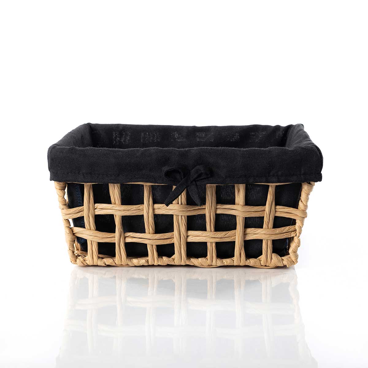 Cesto wc preto e bege 24x32cm