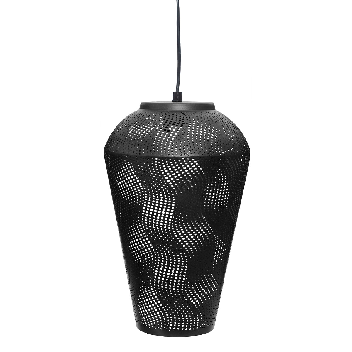Candeeiro de teto calio preto metal 20cm