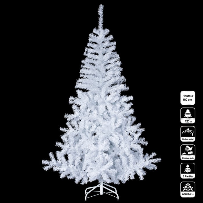 Árvore de natal ELEGANT branca 180cm