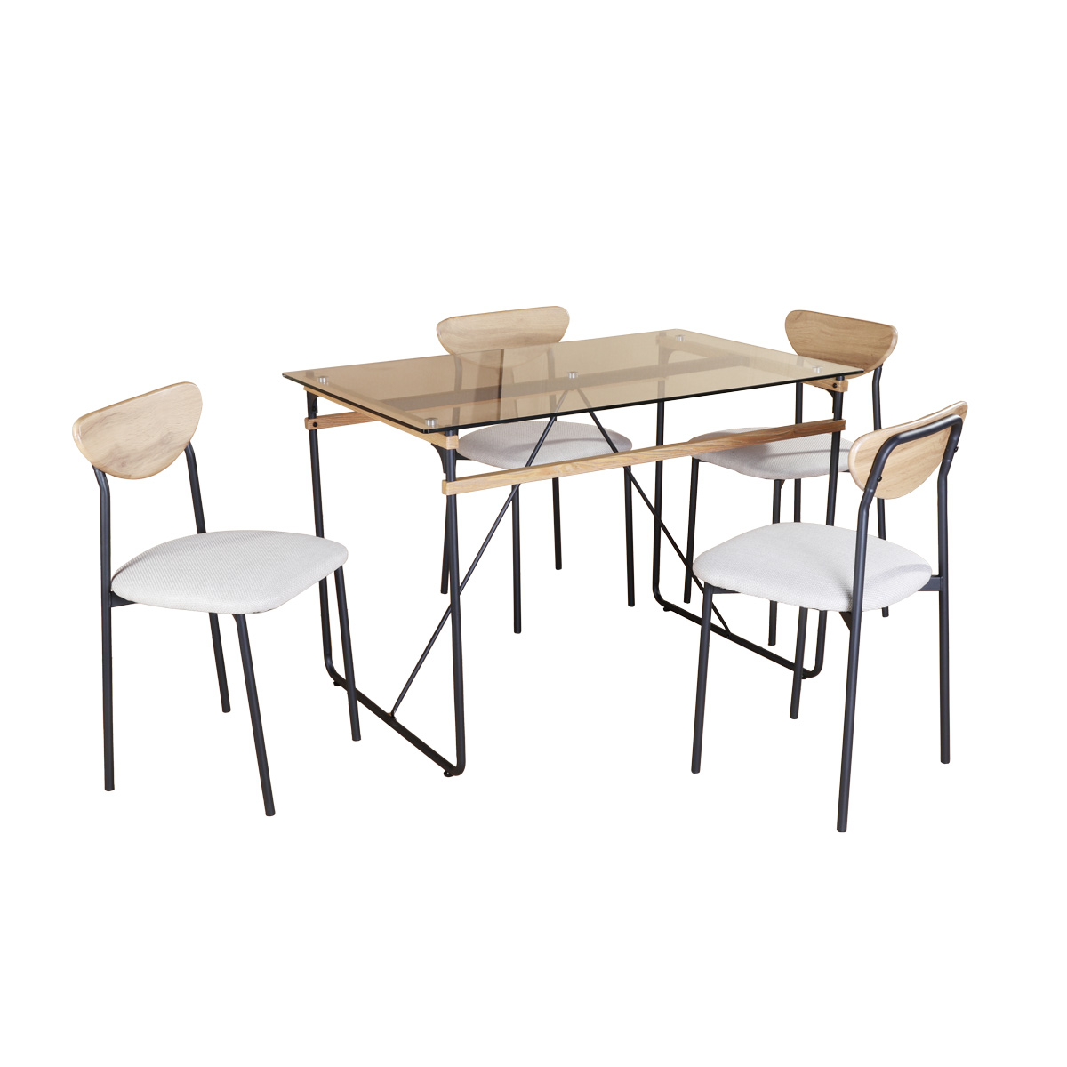 Conjunto de mesa e 4 cadeiras LYON