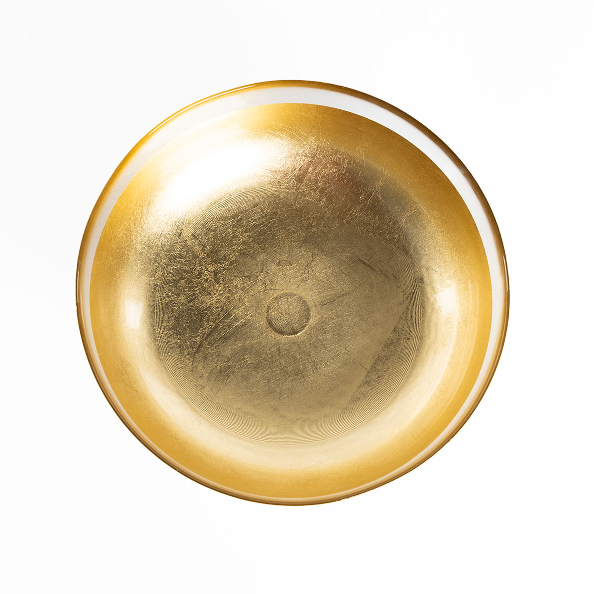 Centro de mesa com p&eacute; dourado 27cm