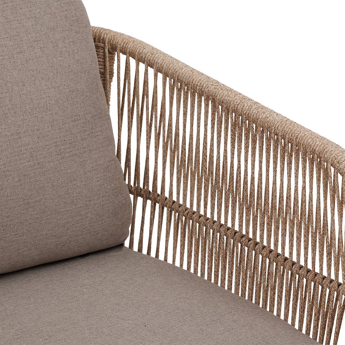 Sof&aacute; DEONA madeira ac&aacute;cia taupe 2 lugares