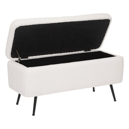 Banqueta branca AURORA com arruma&ccedil;&atilde;o