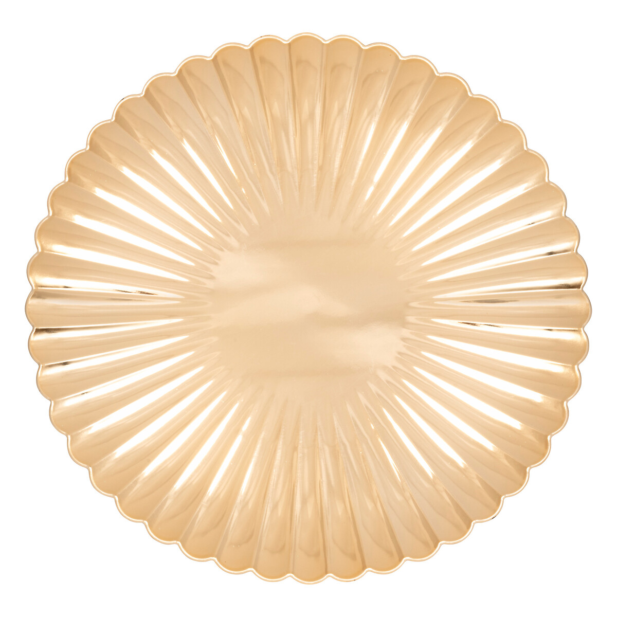 Prato marcador concha dourado 33cm