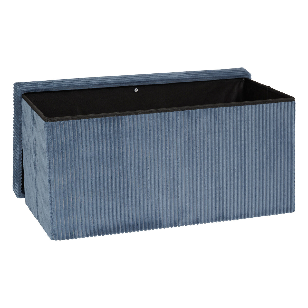 Pufe ARUM canelado azul 76x38x38cm