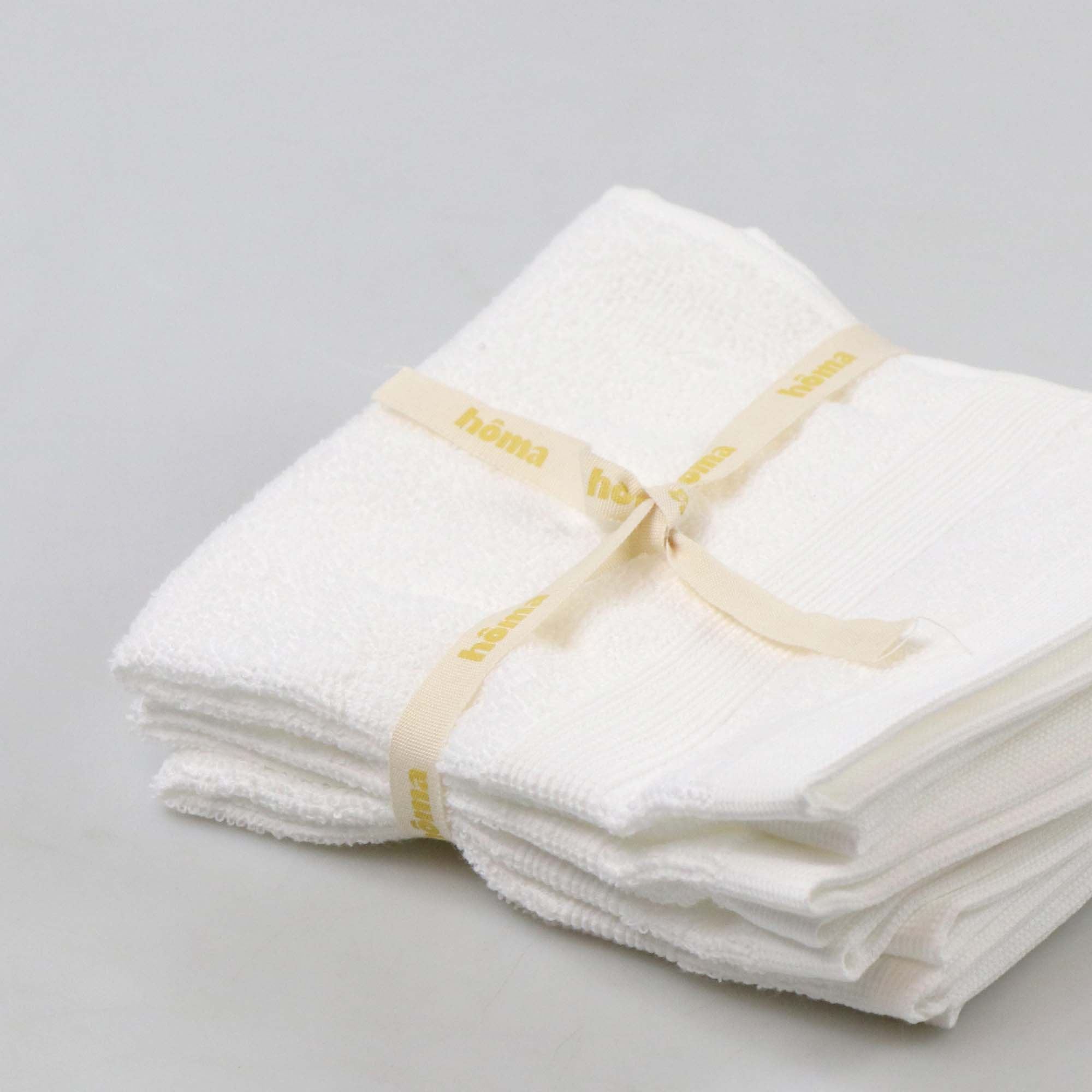 Conjunto de 4 toalhas mão FLOW branco