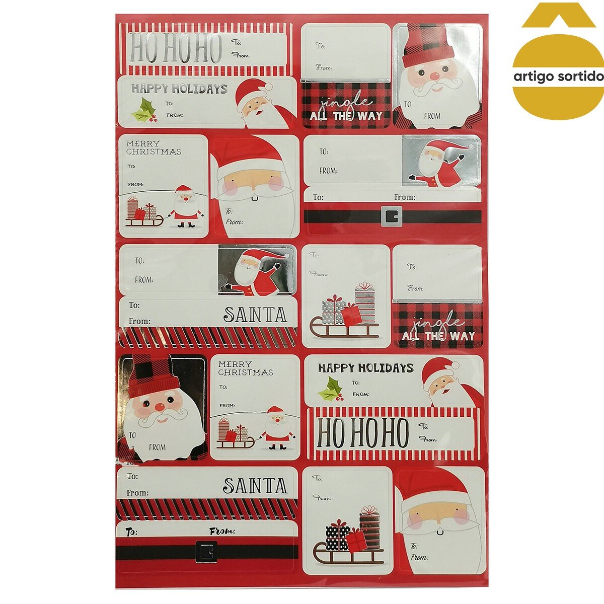 Conjunto de 40 etiquetas para presente