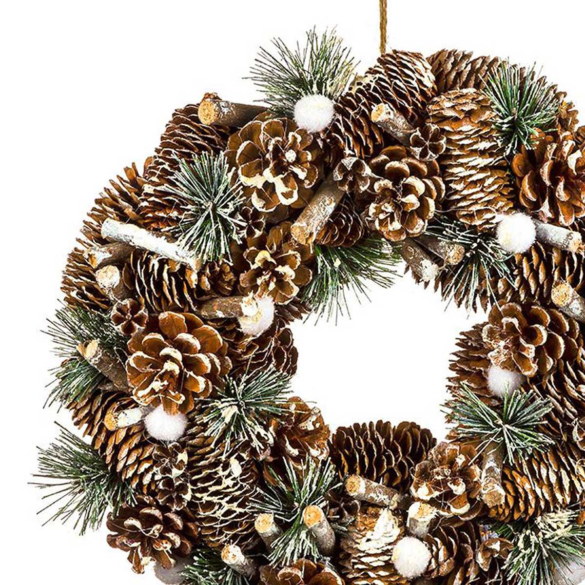 Coroa natalícia decorada 34cm,  Coroa natalícia decorada 34cm
