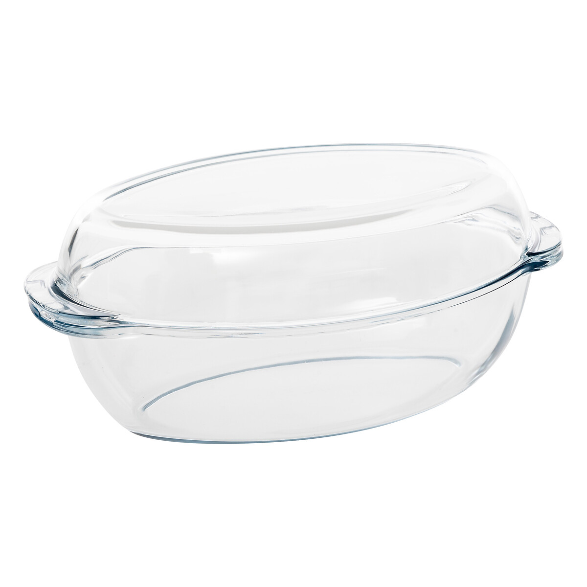 Assadeira oval transparente 34cm