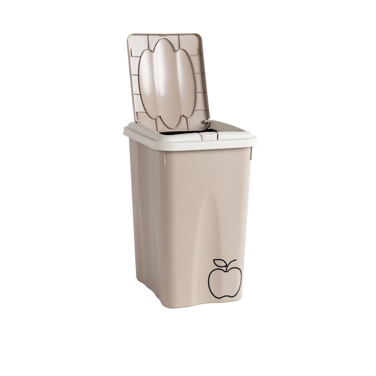 Ecoponto 21L pl&aacute;stico com tampa cinza