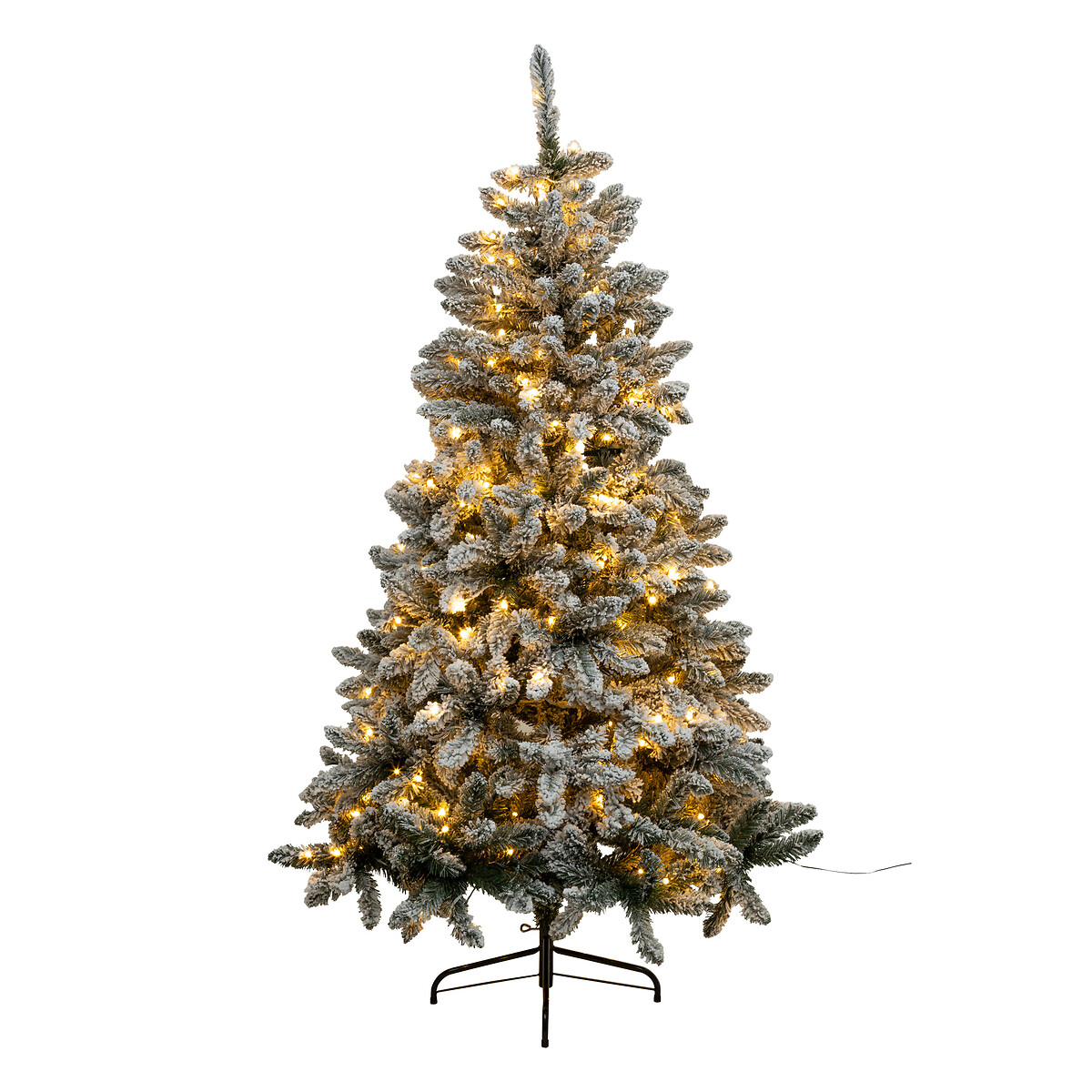 Árvore de natal SNOW LORD verde com 360 leds e neve 210cm
