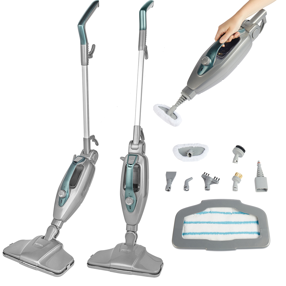 Aparelho para limpeza a vapor PETRA com fio 1300w