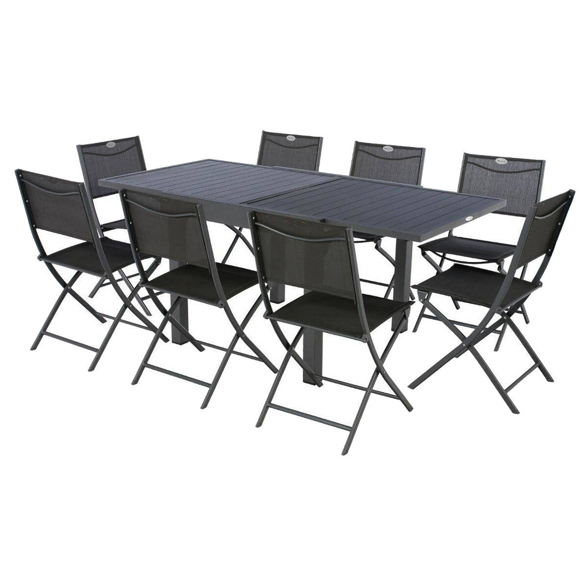 Mesa extens&iacute;vel PIAZZA cinza graphite 90-180cm