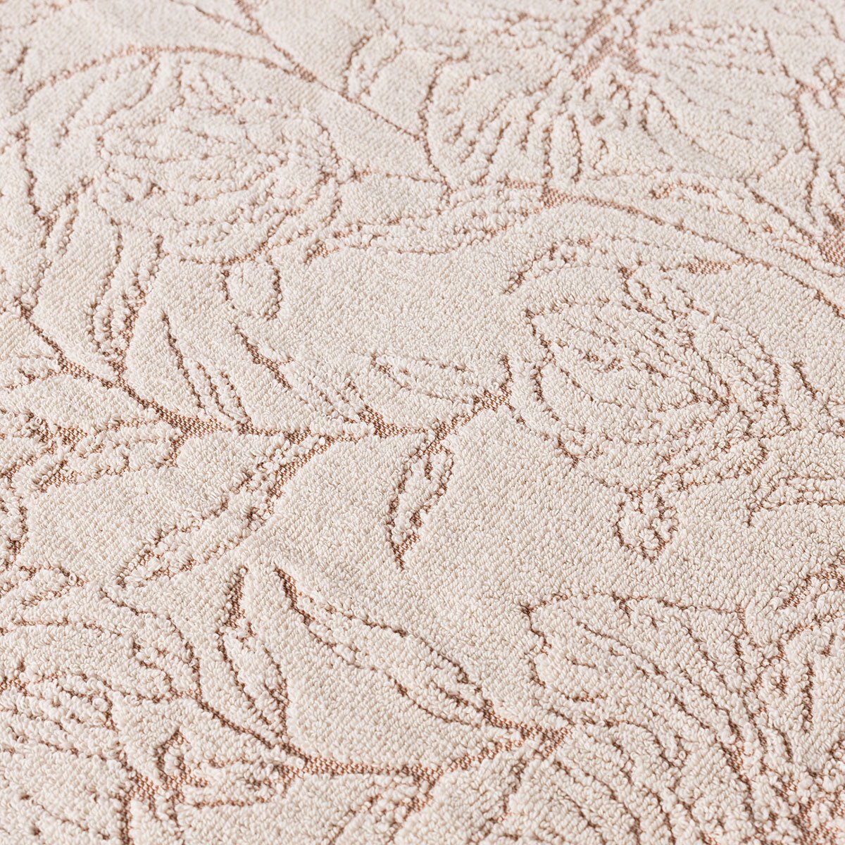 Toalha de m&atilde;os SAVANA salm&atilde;o e cru 50x100cm