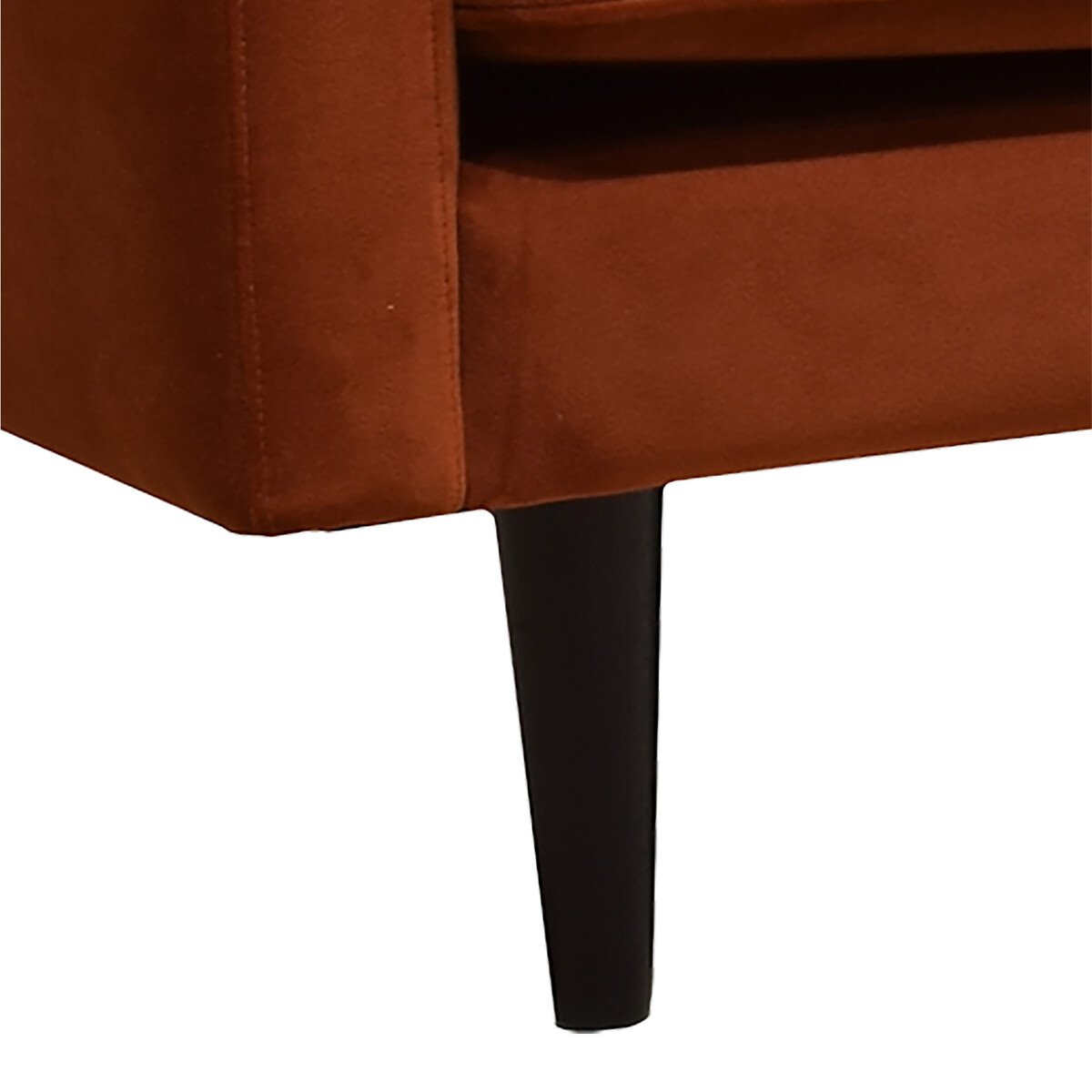 Sofá CANDICE terracota de veludo 194cm