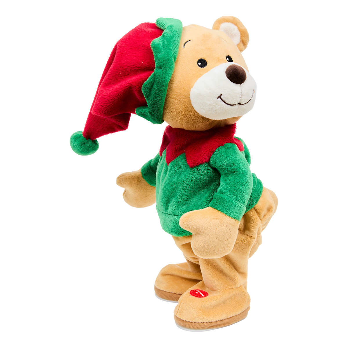 Figura Urso com gorro e movimento e m&uacute;sica