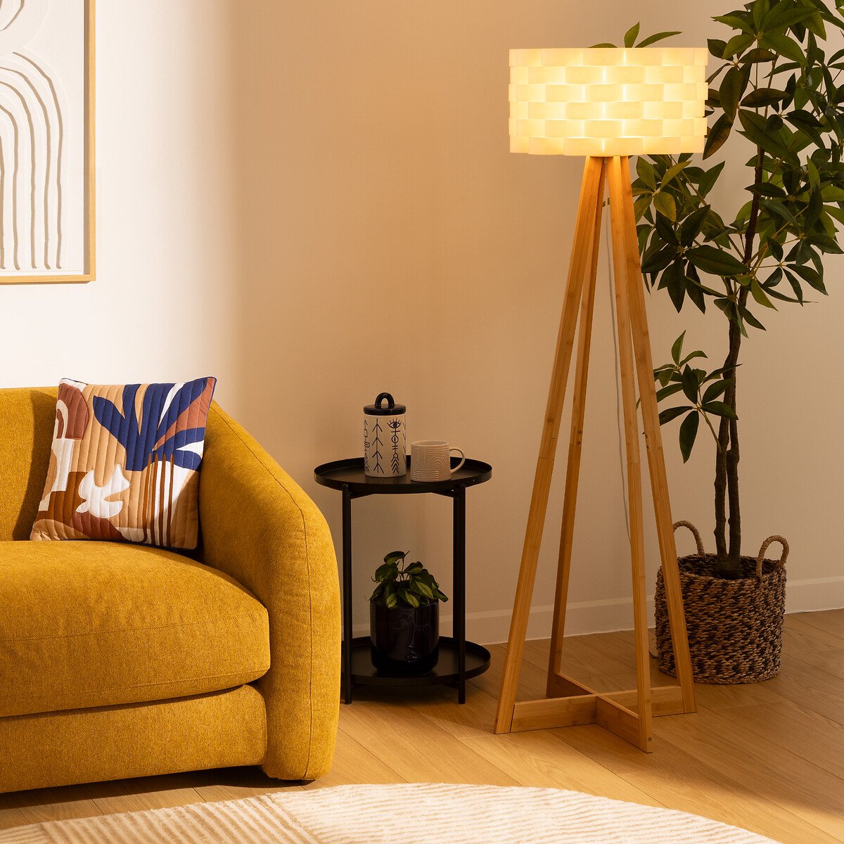 Candeeiro de p&eacute; MOKI branco 150cm