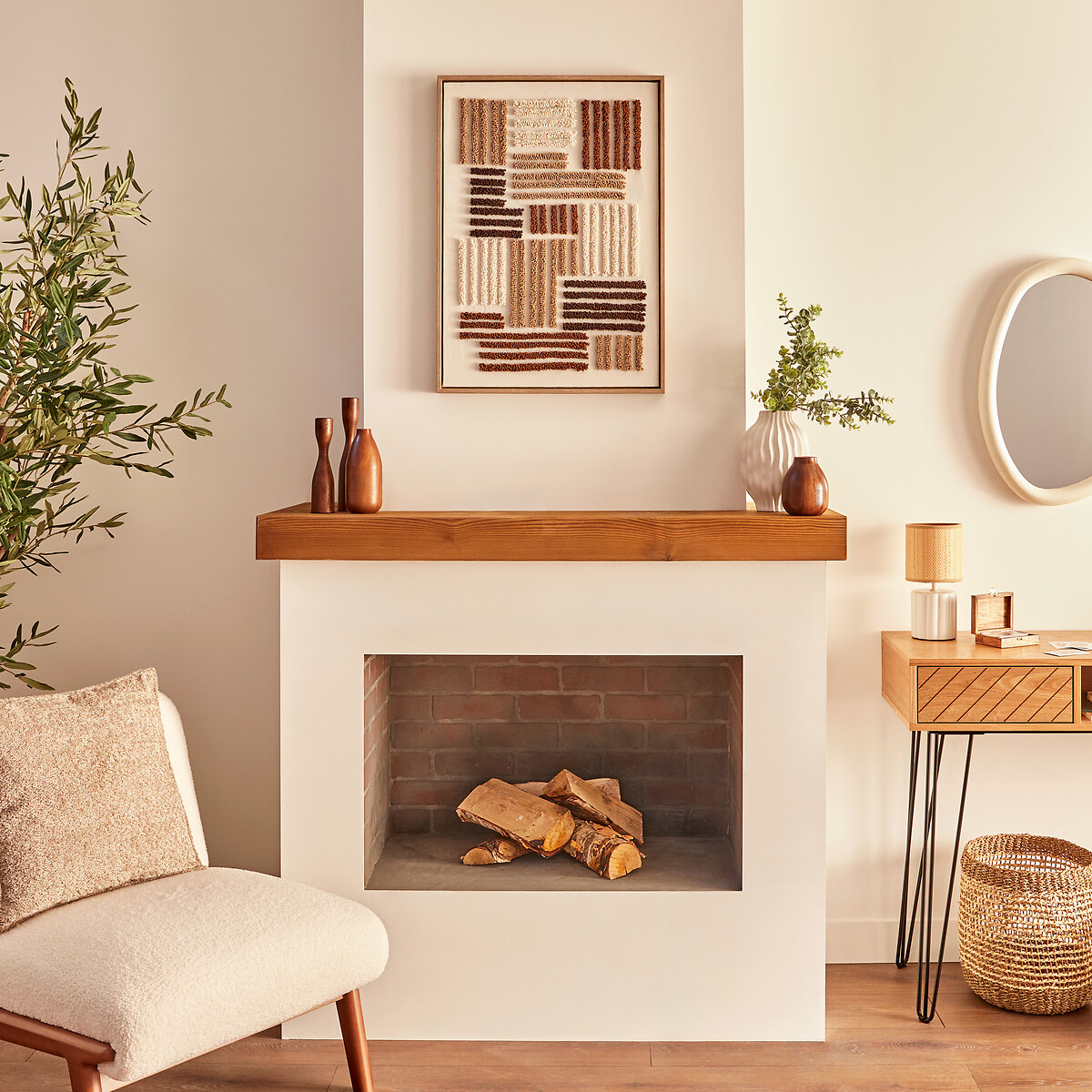 Quadro decorativo 3d  EMIR castanho 70x50cm