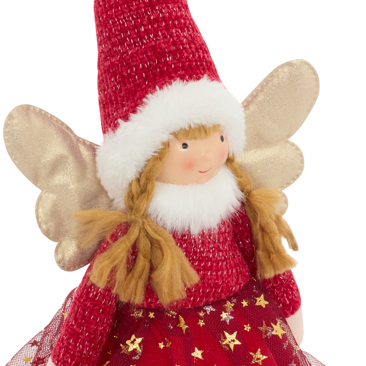 Figura Fada com asas e chap&eacute;u Lisa 34cm